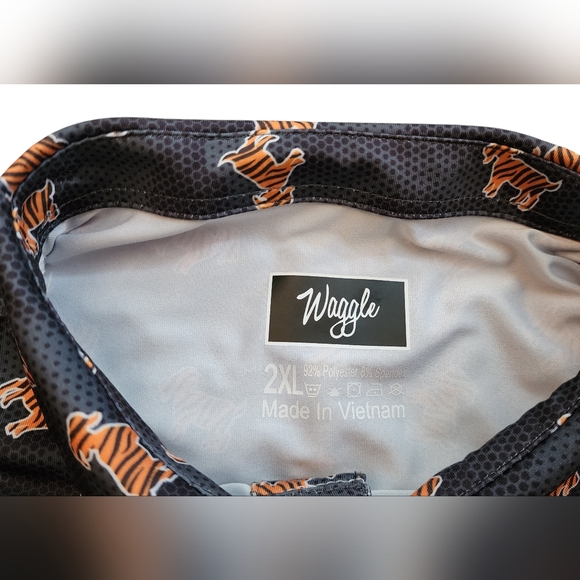 Waggle The GOAT Collection Golf Polo Shirt Mens 2XL Tiger Woods Print - Picture 9 of 10